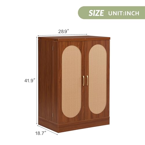 Natural Bar Wine Cabinet with Storage J752191