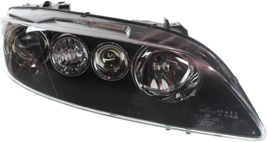 2006 2008 Mazda 6 Headlight Assembly Driver Side Black Housing V236751