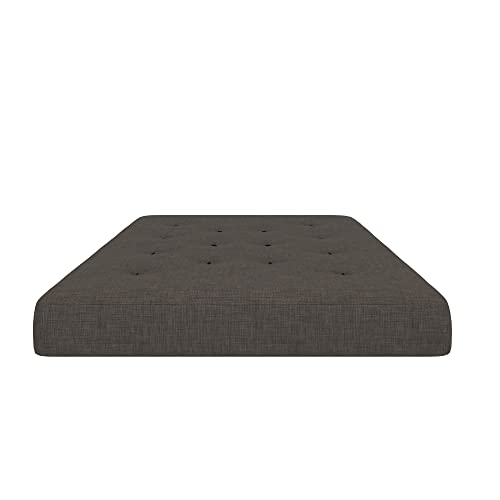 8-Inch Pocket Spring Coil Futon Mattress, Full, Taupe Gray C50170