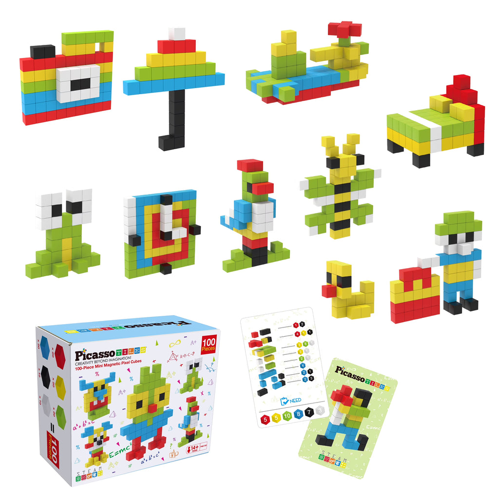 100 Piece Magnetic Cube Puzzle Toy Kit D32443