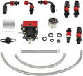 Fuel Pressure Regulator Kit with Pressure Gauge, AN6 Fuel Line, 7Pcs Hose Fitting Connectors, Pack of 2 V89484