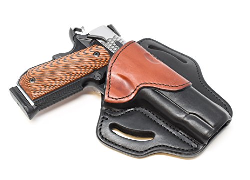 Right Hand OWB Leather Gun Holster for Belts fits All 1911 Models with 4" and 5" Barrels G9494