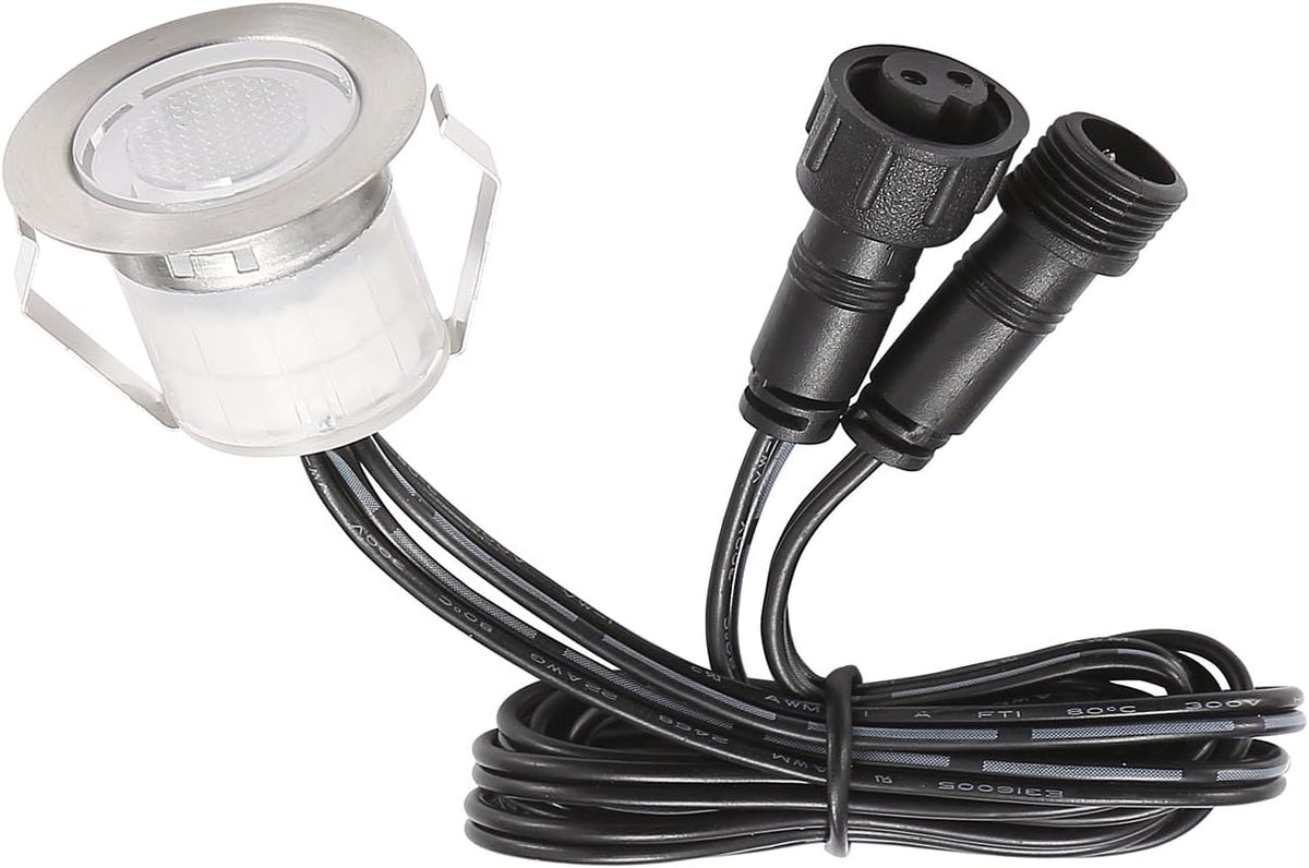 RGB Waterproof Recessed LED Deck Lights, Pack of 20 N32360