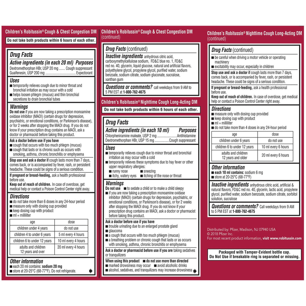 Children's Day and Night Cough and Cold Medicine 4 Fl Oz 2 Pack F48282