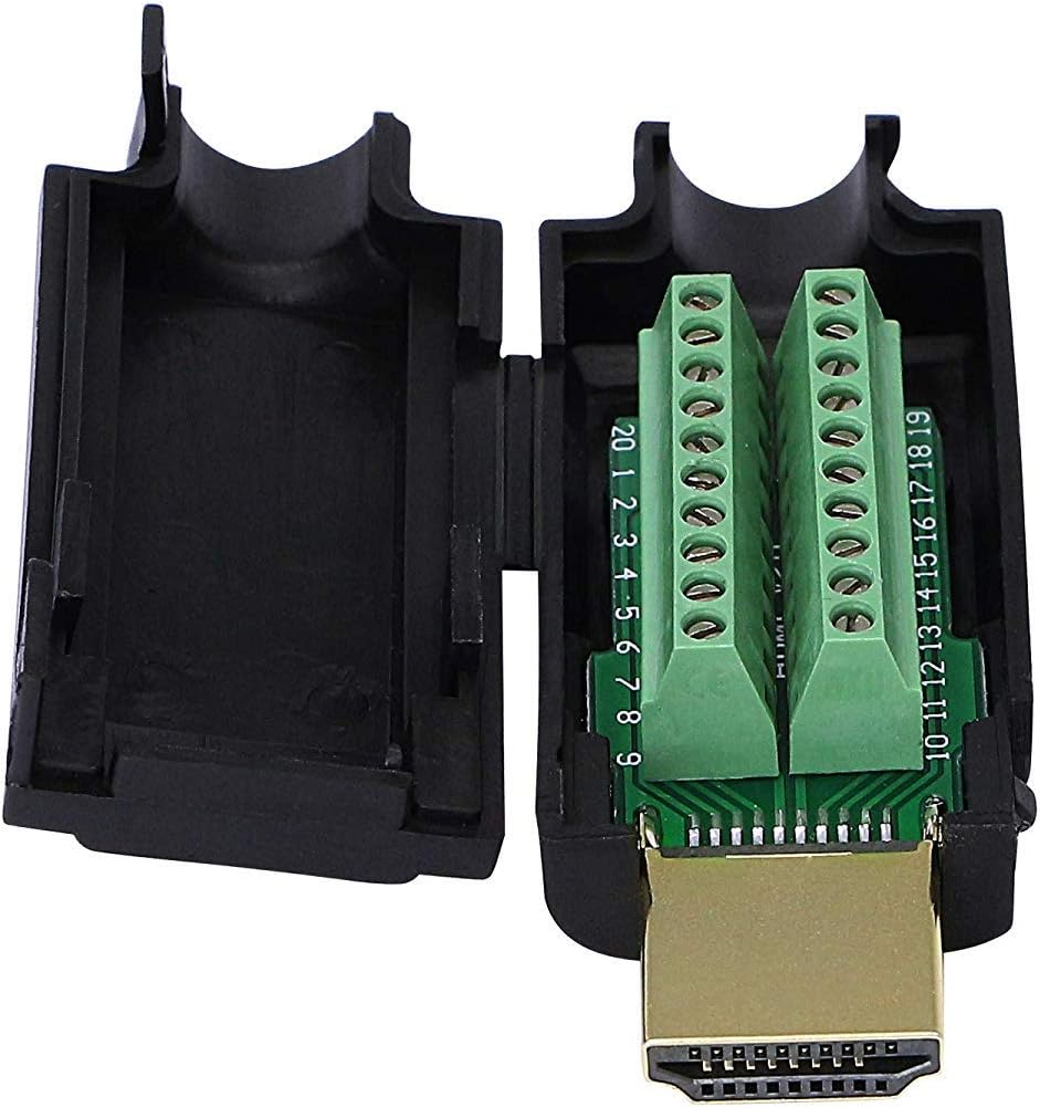 HDMI Solderless Adapter Gold Plated Connector with Plastic Cover Screwdriver S581
