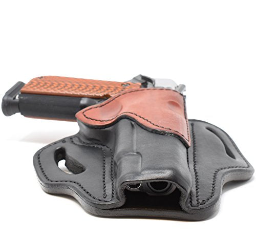 Right Hand OWB Leather Gun Holster for Belts fits All 1911 Models with 4" and 5" Barrels G9494