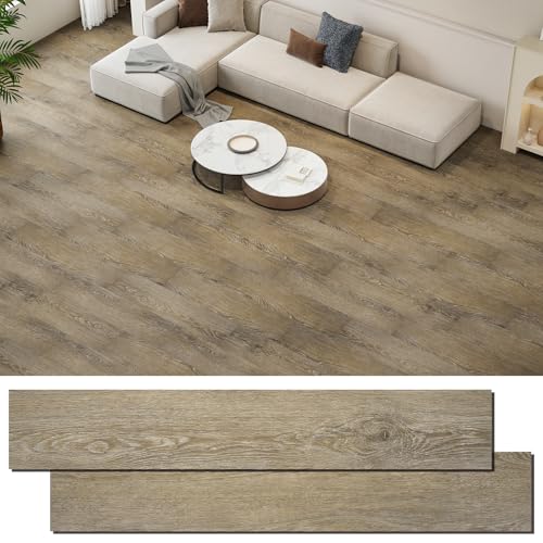 Peel and Stick Waterproof Vinyl Flooring 36-Pack Deep Gray D223