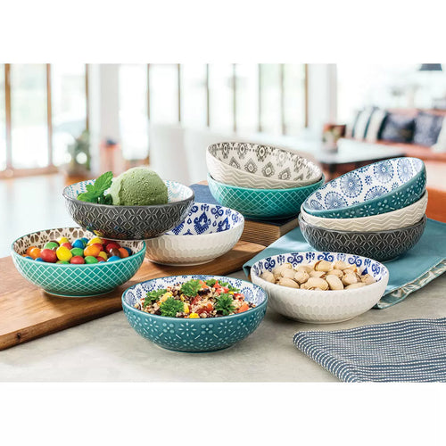 10-Piece Stoneware Bowls, 14.5 Oz R87618