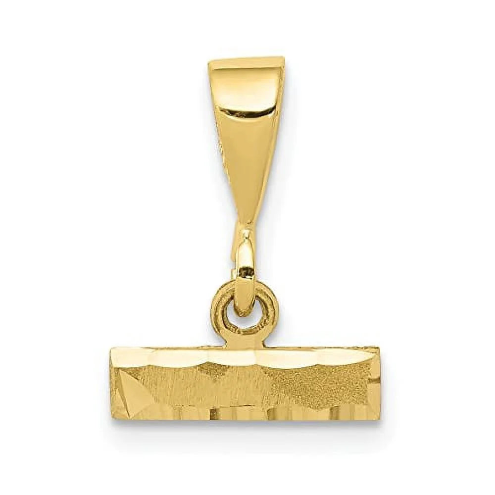 10K Yellow Gold Diamond Cut Top Charm M14049