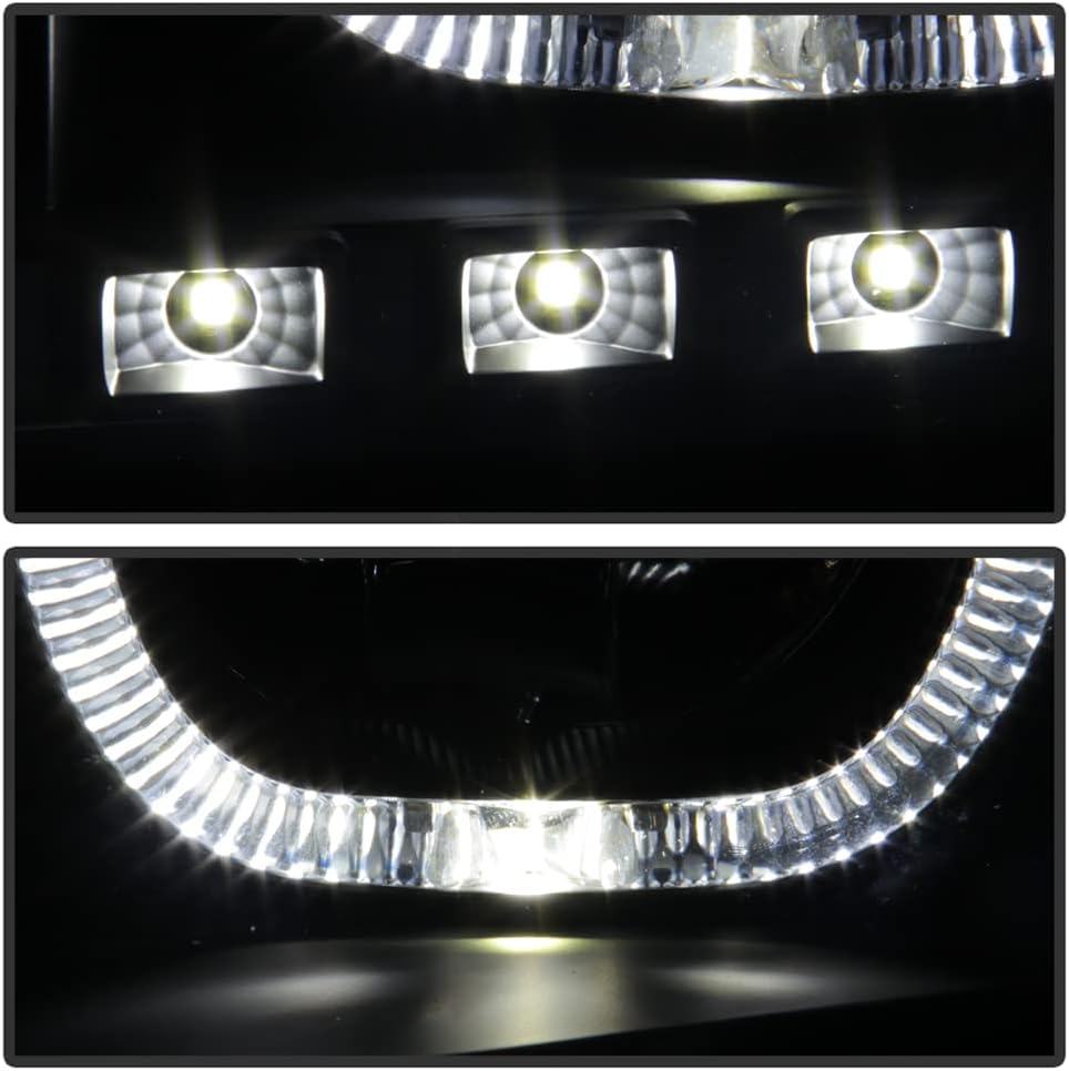 Blk Smoke LED Projector Headlights Driver + Passenger Side X870