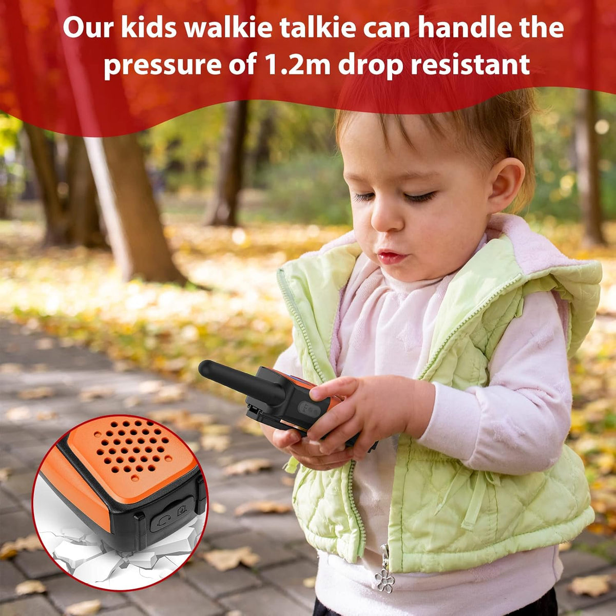Walkie Talkie with Batteries and Charger (Blue Pink White Orange Green) R73959