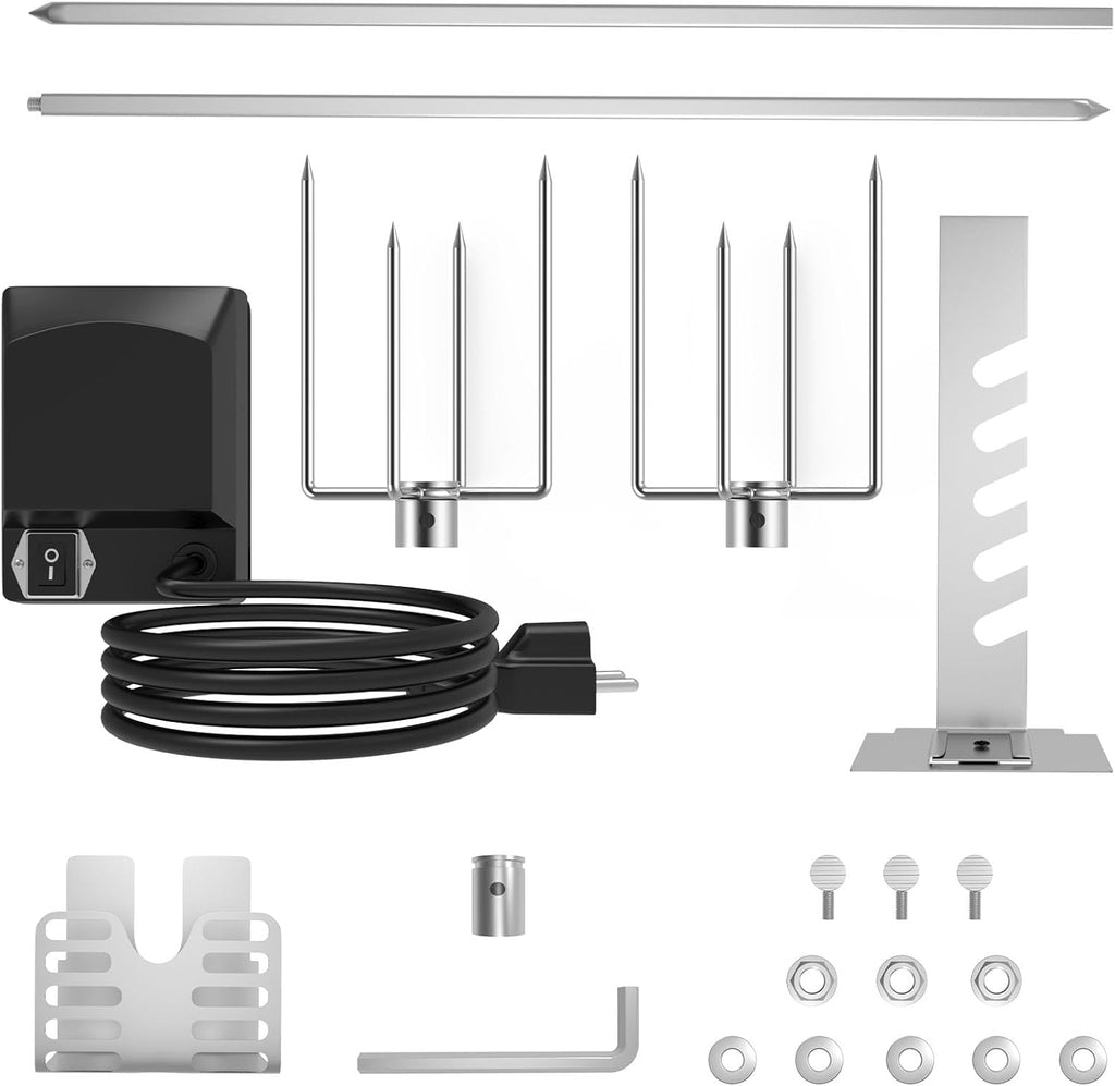 Universal Rotisserie Grill Kit with Motor and Spit Rod G347