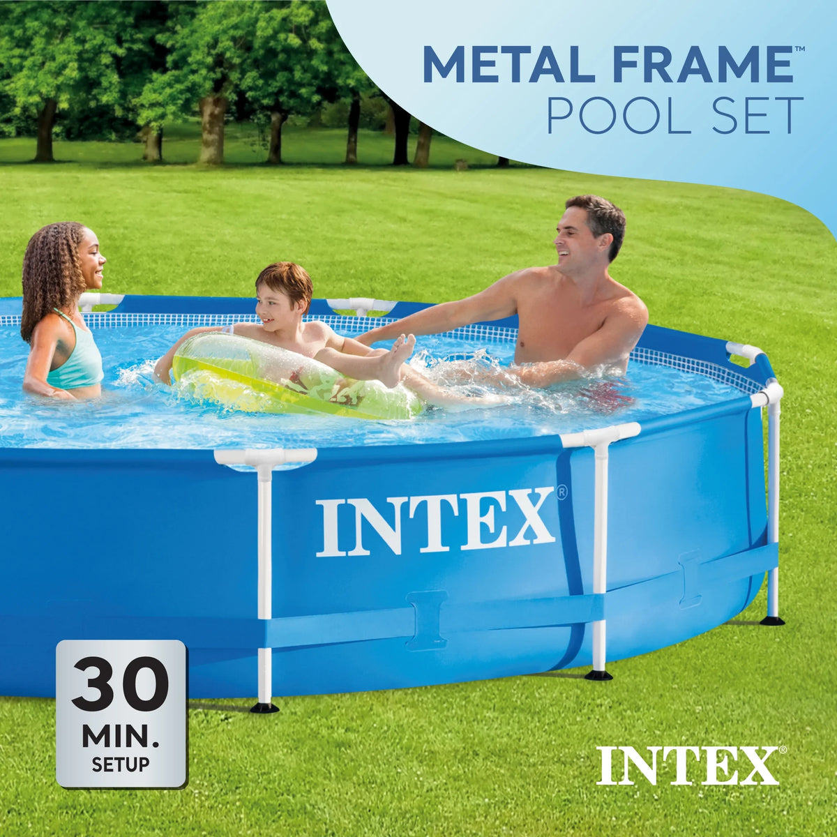 12' x 30 Metal Frame Round Above Ground Swimming Pool H4995