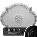 24 inch x 20 1/2 inch x 1 1/8 inch Hand-Painted Jet Black Ceiling Medallion D49911