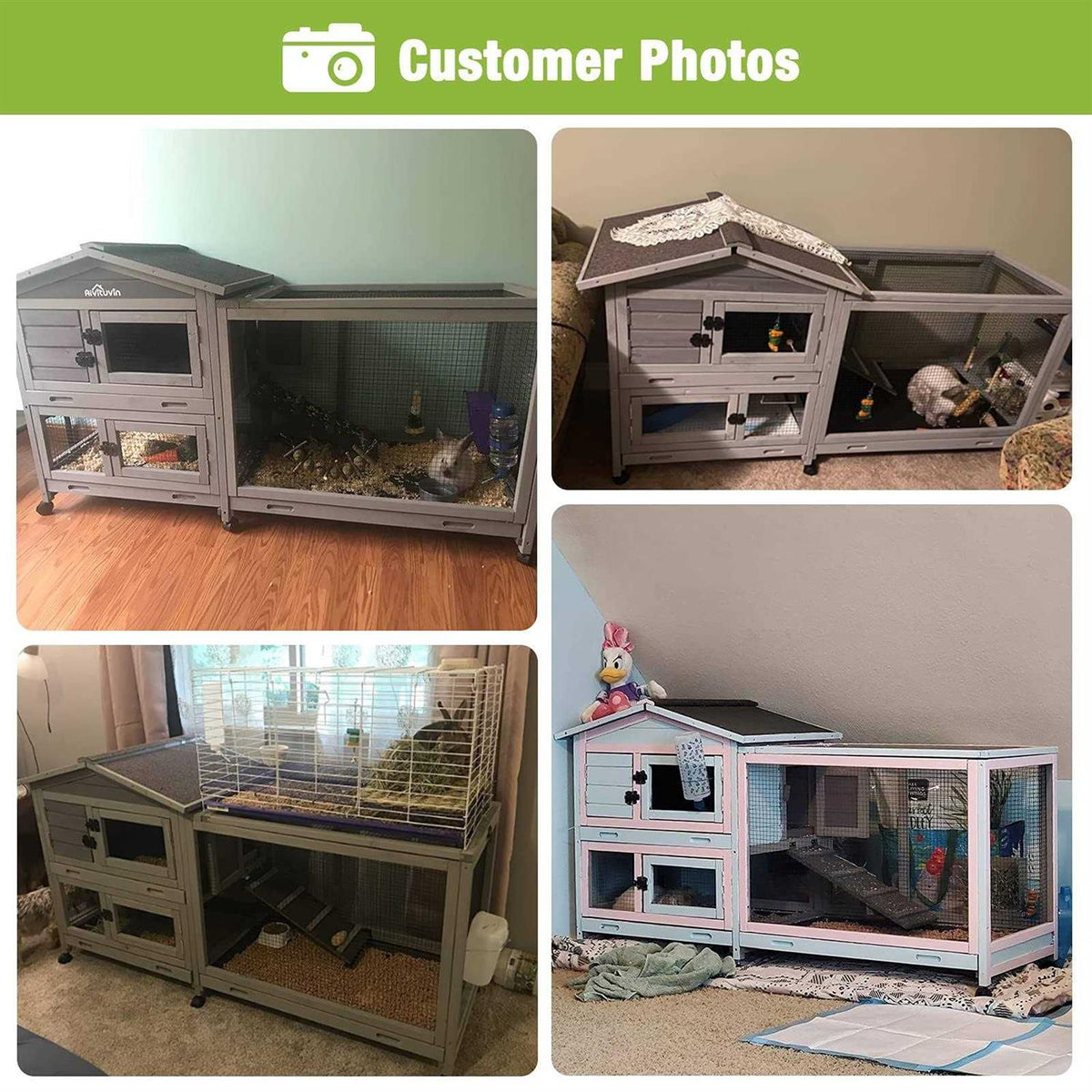 Large Guinea Pig Cage with Run on Wheels C965