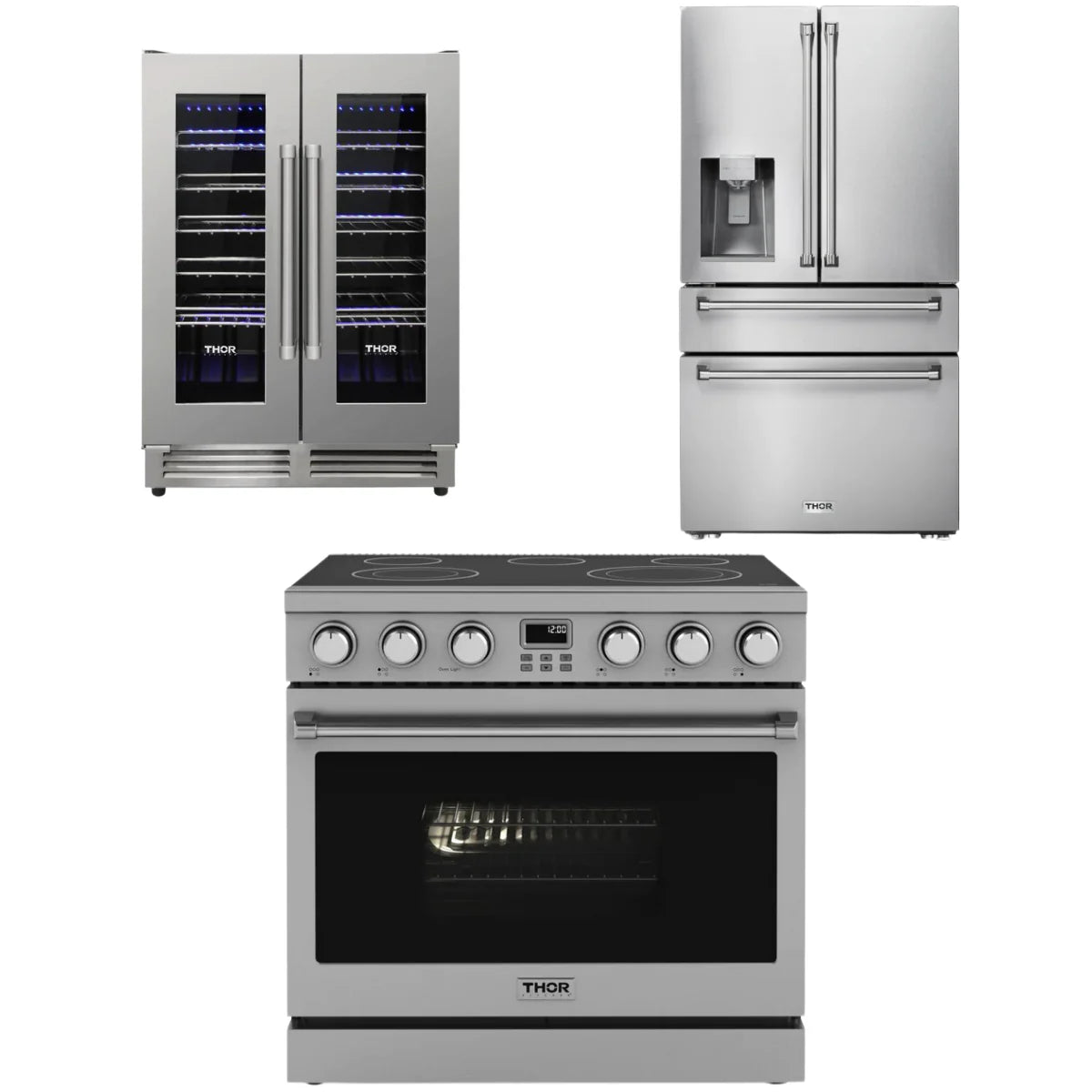36 Electric Range, Refrigerator and Wine Cooler C5722