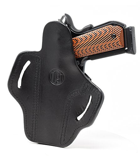 Right Hand OWB Leather Gun Holster for Belts fits All 1911 Models with 4" and 5" Barrels G9494