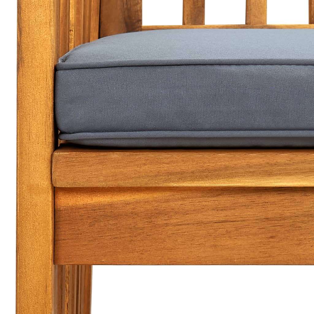 6 pcs Solid Wood Acacia Patio Dining Chairs with Cushions Z6103