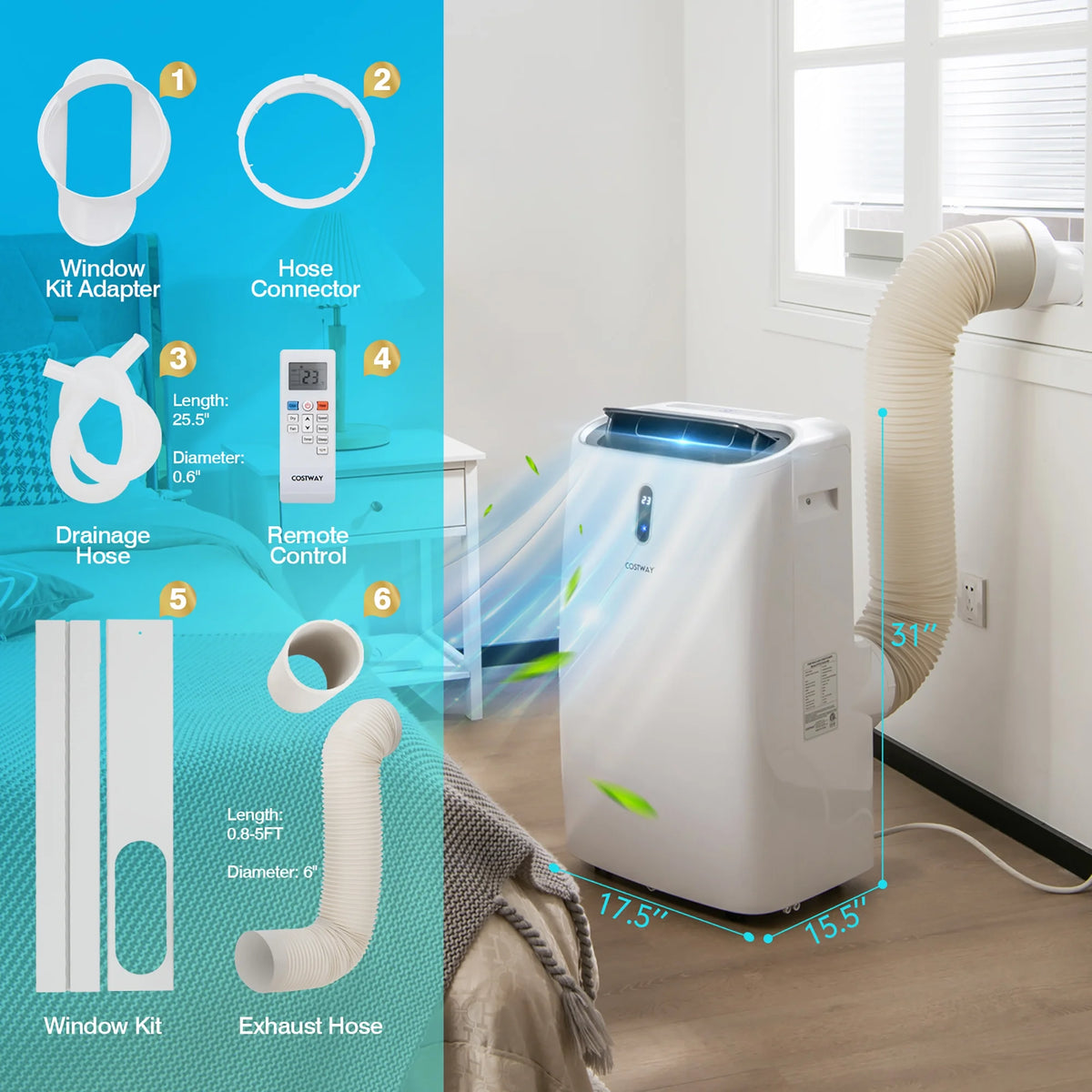 8800 BTU Portable Air Conditioner O94473