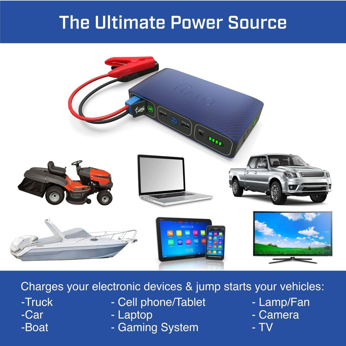 Gold Portable Phone Laptop Charger Car Jump Starter with AC Outlet Z88469