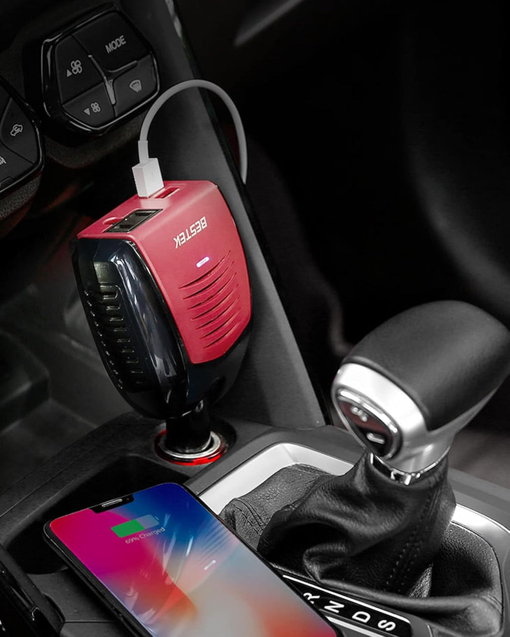 150W Portable Power Inverter with Dual USB Charging Ports, Car Adapter, Pack of 2 U14625