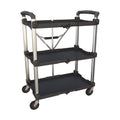 Black 3 Shelf Utility Cart E849