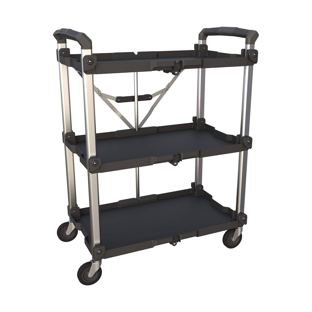 Black 3 Shelf Utility Cart E849