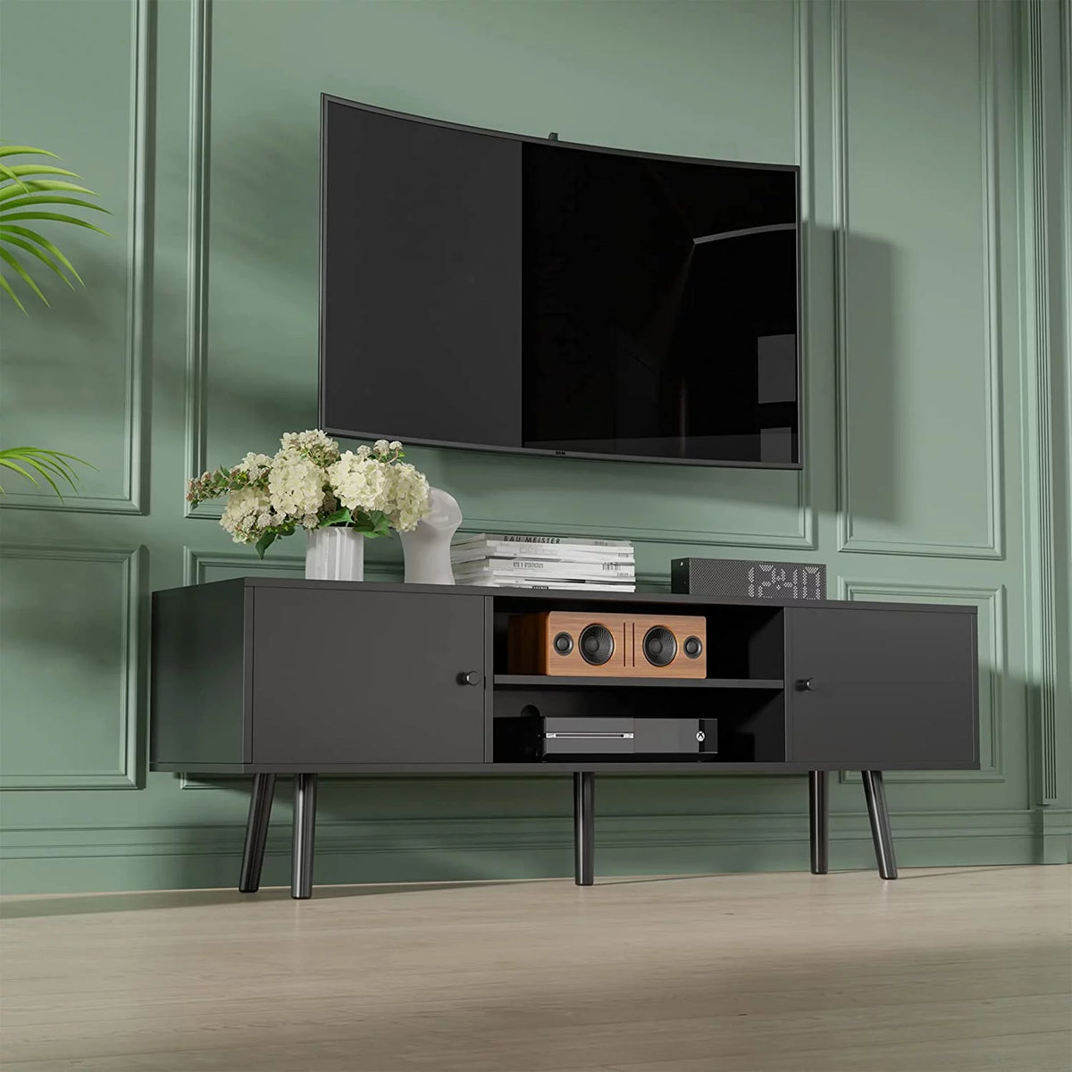 Black Wooden TV Stand for 60/65 inch TV X970
