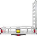 Aluminum Hitch Cargo Carrier Basket with Loading Ramp X120446