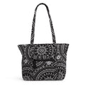 Black Bandana Medallion Recycled Cotton Small Tote Bag B17760