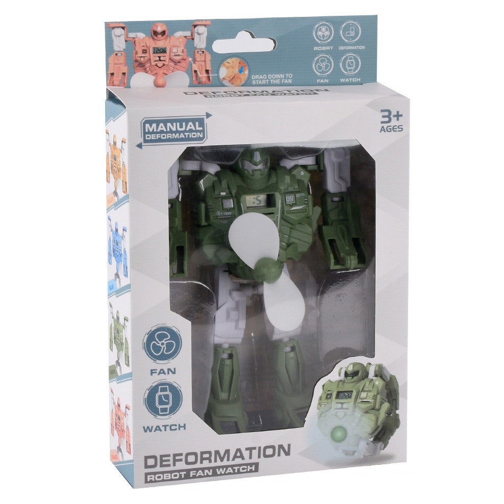 3 In 1 Deformation Robot Fan Watch Toys Y398825