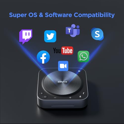 Wireless Bluetooth Microphone Conference Speakerphone, 360° Omnidirectional 8-Array Microphones Z795