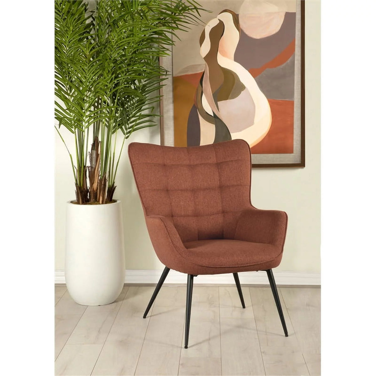 Fabric Tufted Upholstered Accent Chair Y664
