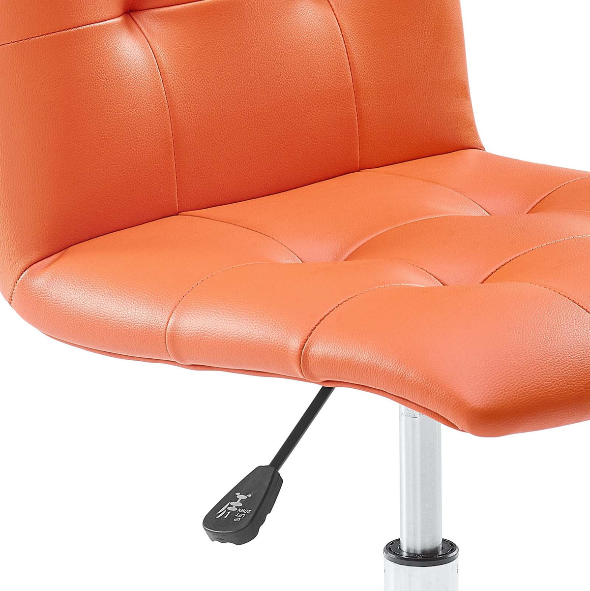 Orange Armless Mid Back Office Chair Z21014