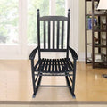 Black Wooden Porch Rocker Chair E481613