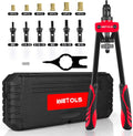 Rivet Nut Tool with 7 Mandrels, 70pcs Rivnuts and Carry Case, Pack of 2 P29330