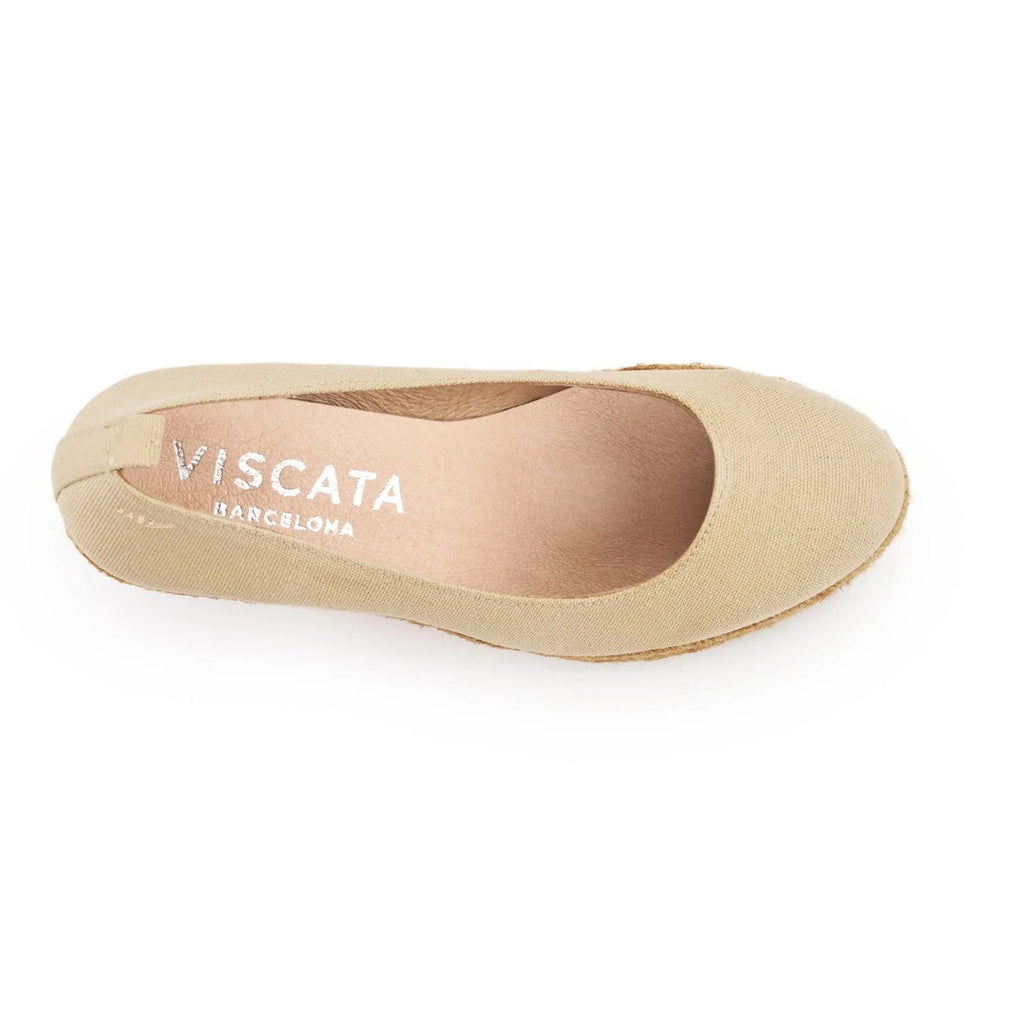 Beige Espadrille Wedge Pumps W84624