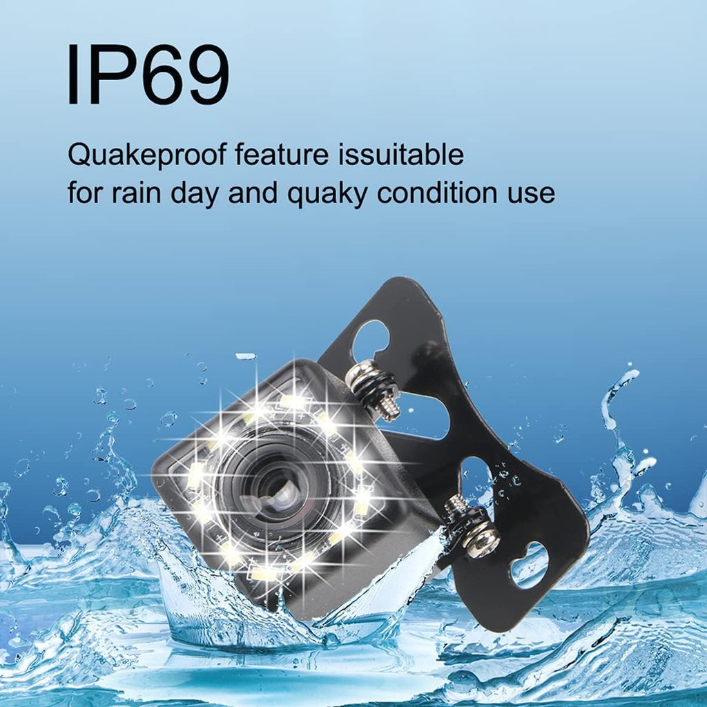 Wireless Backup Camera 4.3 Inch Rear View Camera FHD 1080P Waterproof Reversing Camera J8069