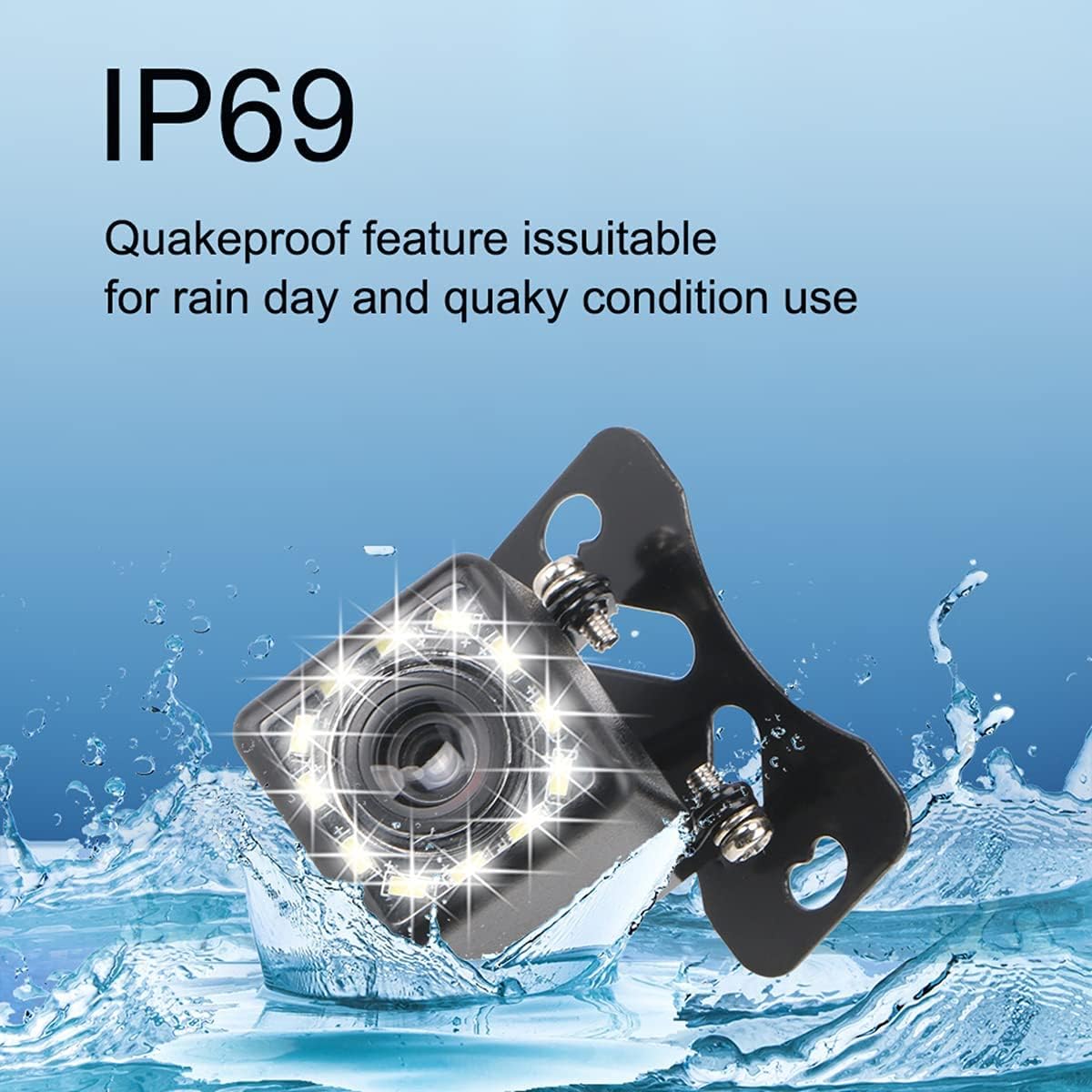 Wireless Backup Camera 4.3 Inch Rear View Camera FHD 1080P Waterproof Reversing Camera J8069