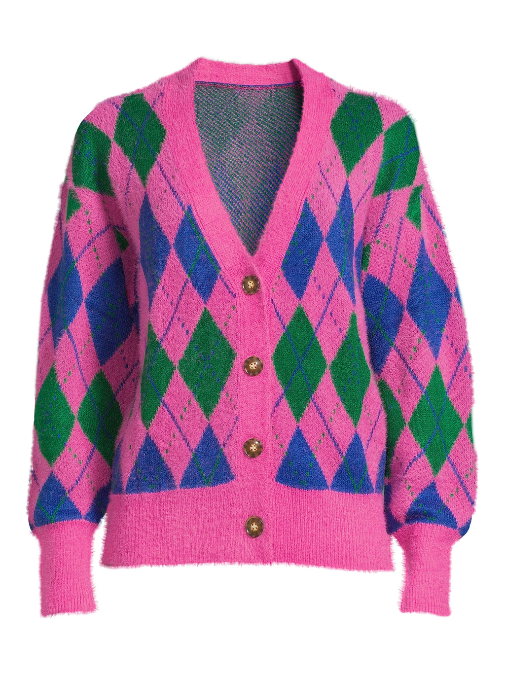 Women's V-Neck Cardigan Sweater with Long Sleeves Z5462