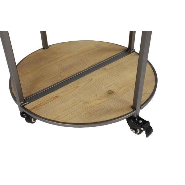 Light Brown Metal Bar Cart J623