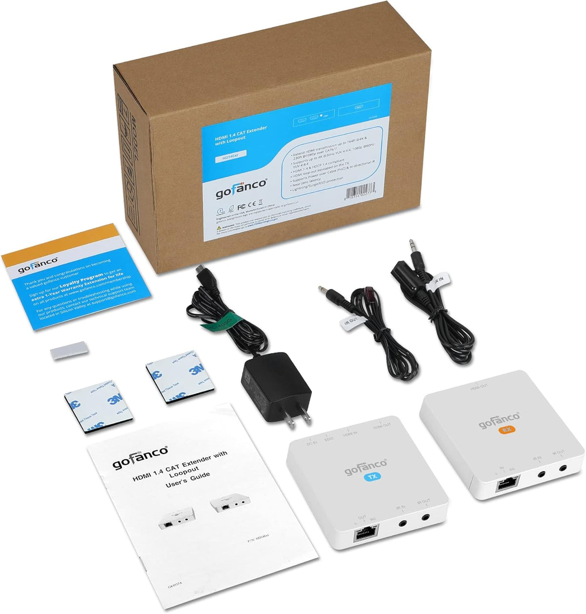 4K 30Hz HDMI CAT6 Extender with Loopout, PoC, Dual IR, EDID J241