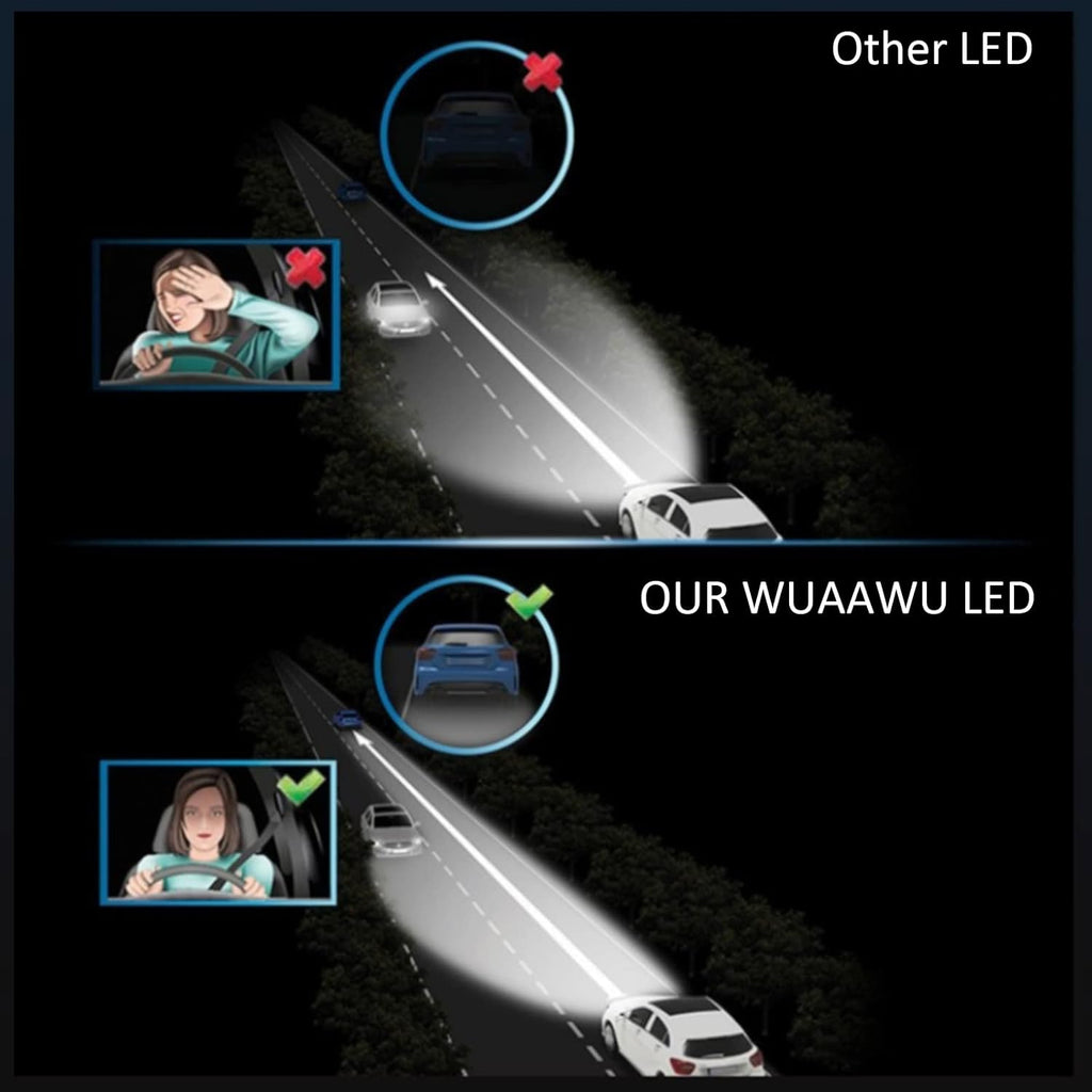 LED Headlight Bulbs Combo 240W 30000LM 6500K Cool White, Pack of 4 Pack of 2 U130