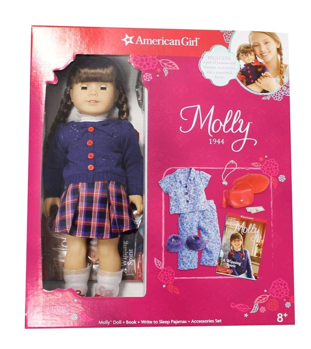 18-inch Doll with PJ Set and Book S947
