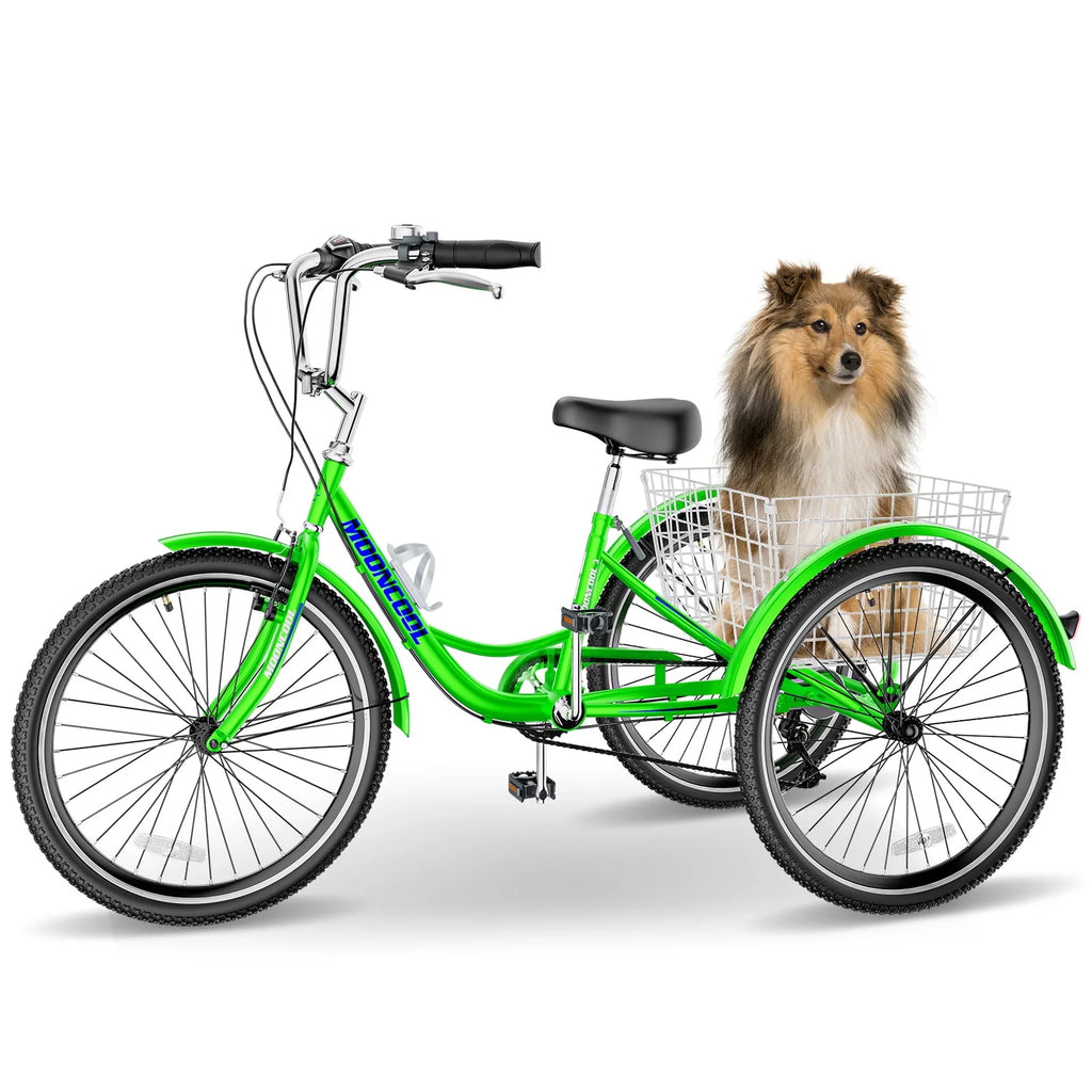26 Big 3 Wheels Adult Tricycle with Large Basket & Bell S322934
