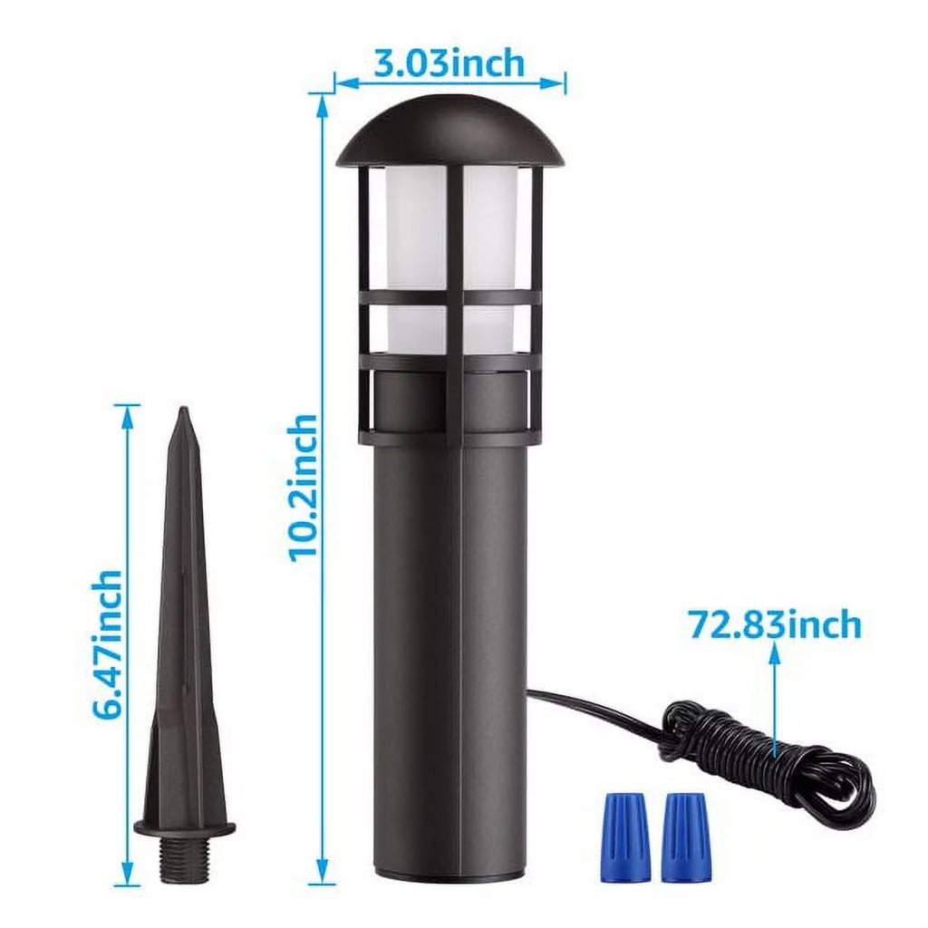 12 Pack 3W 12V Low Voltage Waterproof LED Landscape Lights 4000K Cool White B223900