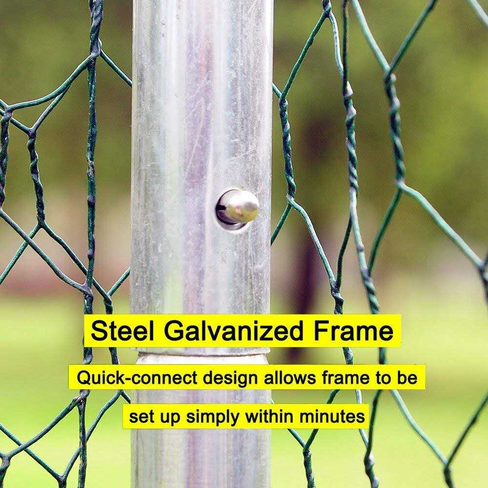 Large Walk-in Metal Chicken Coop with Waterproof Cover X369