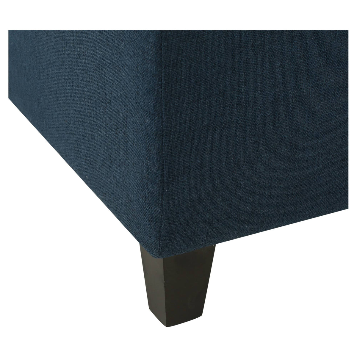 Dark Blue Fabric Storage Ottoman D945