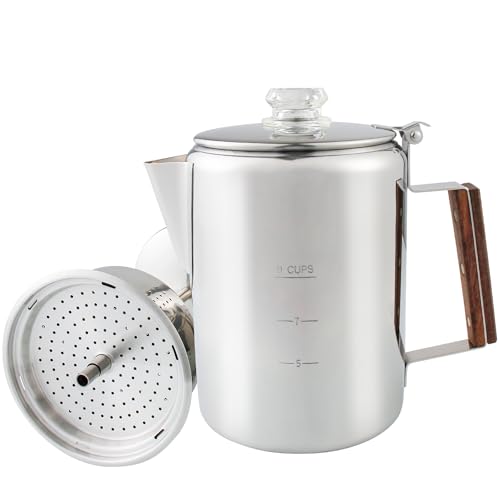9 Cup Stainless Steel Coffee Percolator Q456369
