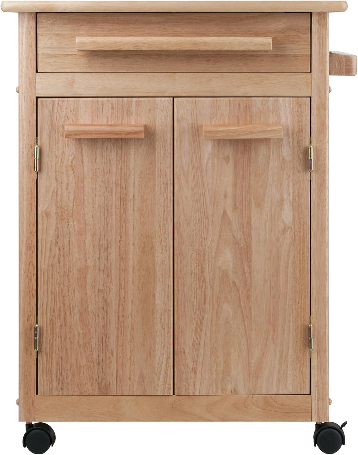 Natural Wood Single Drawer Kitchen Cabinet Storage Cart Q838